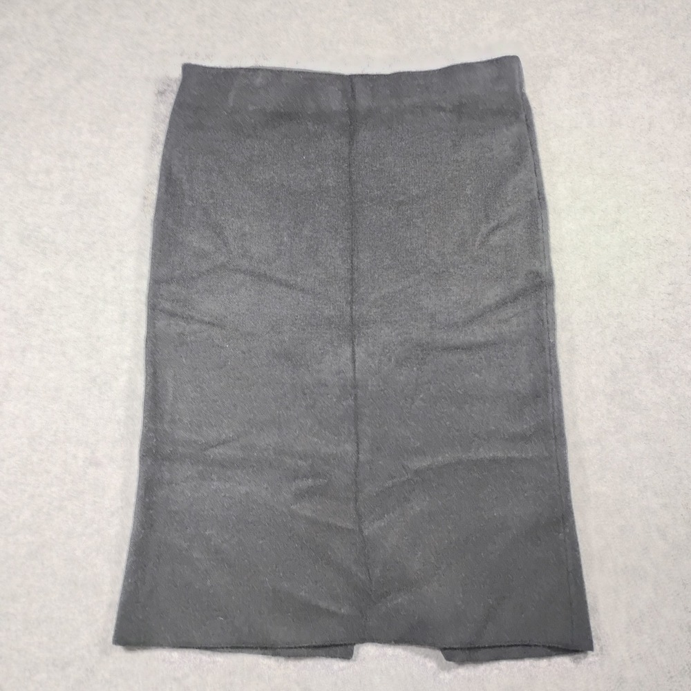 Modern Citizen Women's Black Cotton Blend Front Slit Knit Midi Skirt Size L